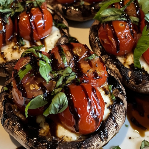 Caprese Stuffed Portobello Mushrooms