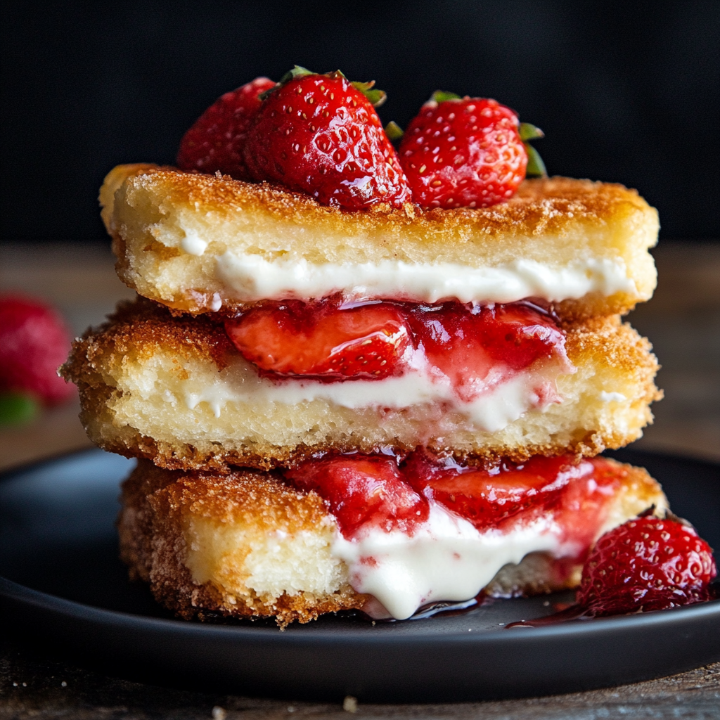 Fried Strawberry Cheesecake Sandwiches 42 Fried Strawberry Cheesecake Sandwiches