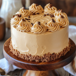 Irresistible Caramel Coffee Buttercream Cake