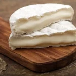 0 soft cheese with white mold on a cutting board with vegetables 3