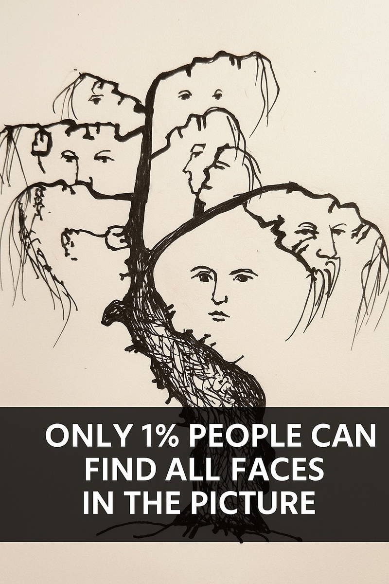 Most People Fail This Test — Can You Find All the Faces in the Picture? 25 ahb89