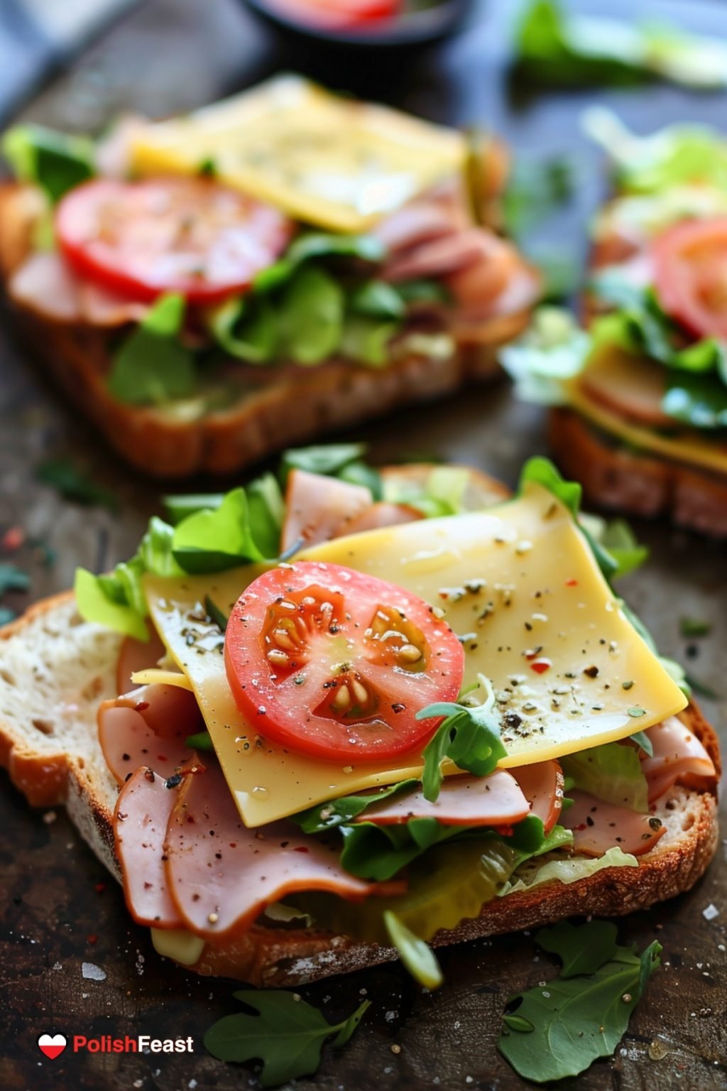 Polish kanapki with cheese and ham 1024x1536 1